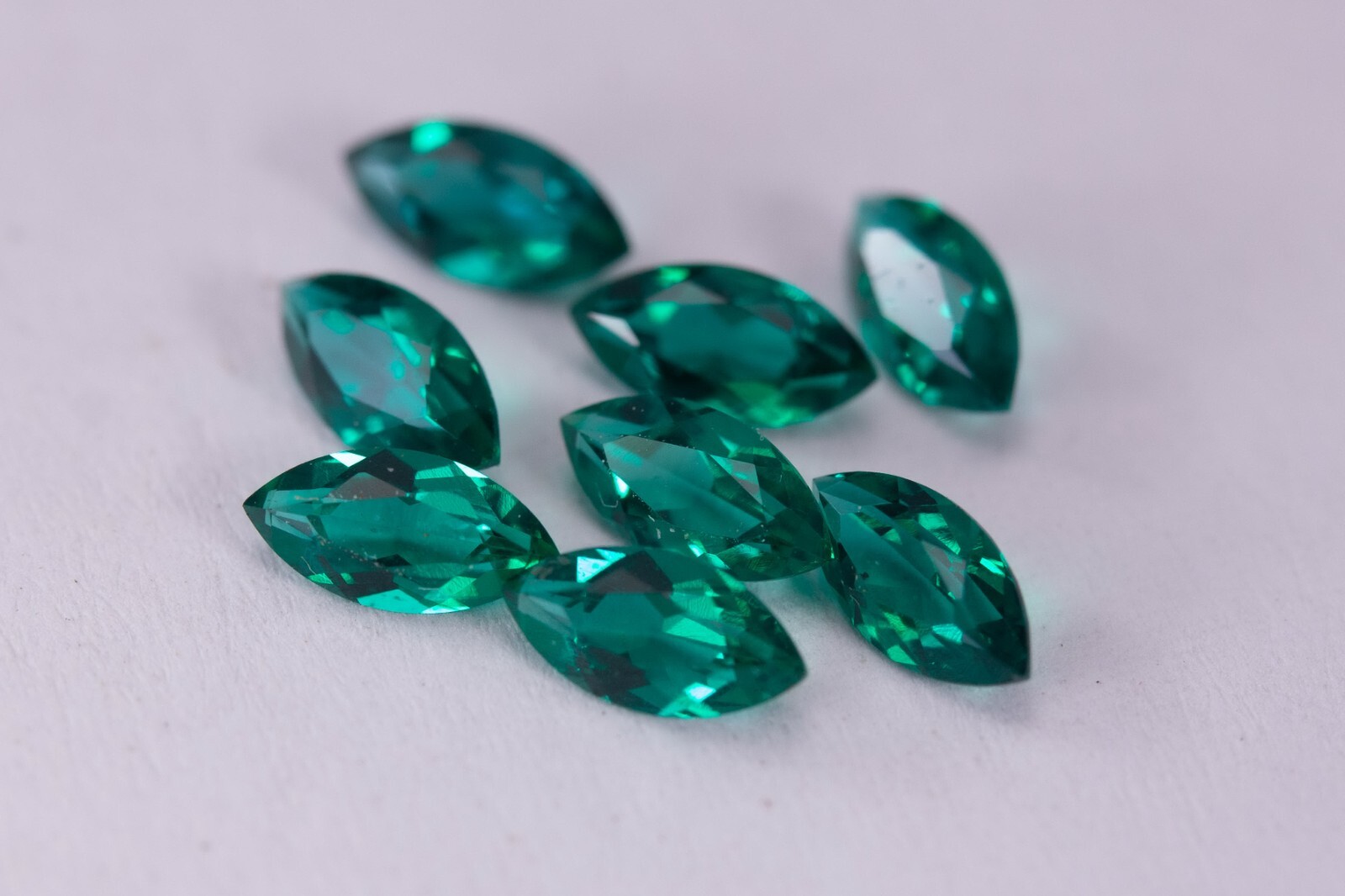 Loose Gemstone Lab Created Emerald Hydrothermal Marquise shape