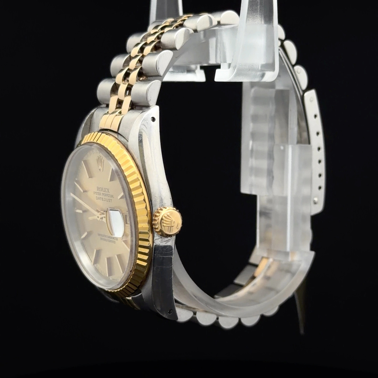 Rolex Datejust 36 Champagne Stick Dial on Jubilee 16233 with Box