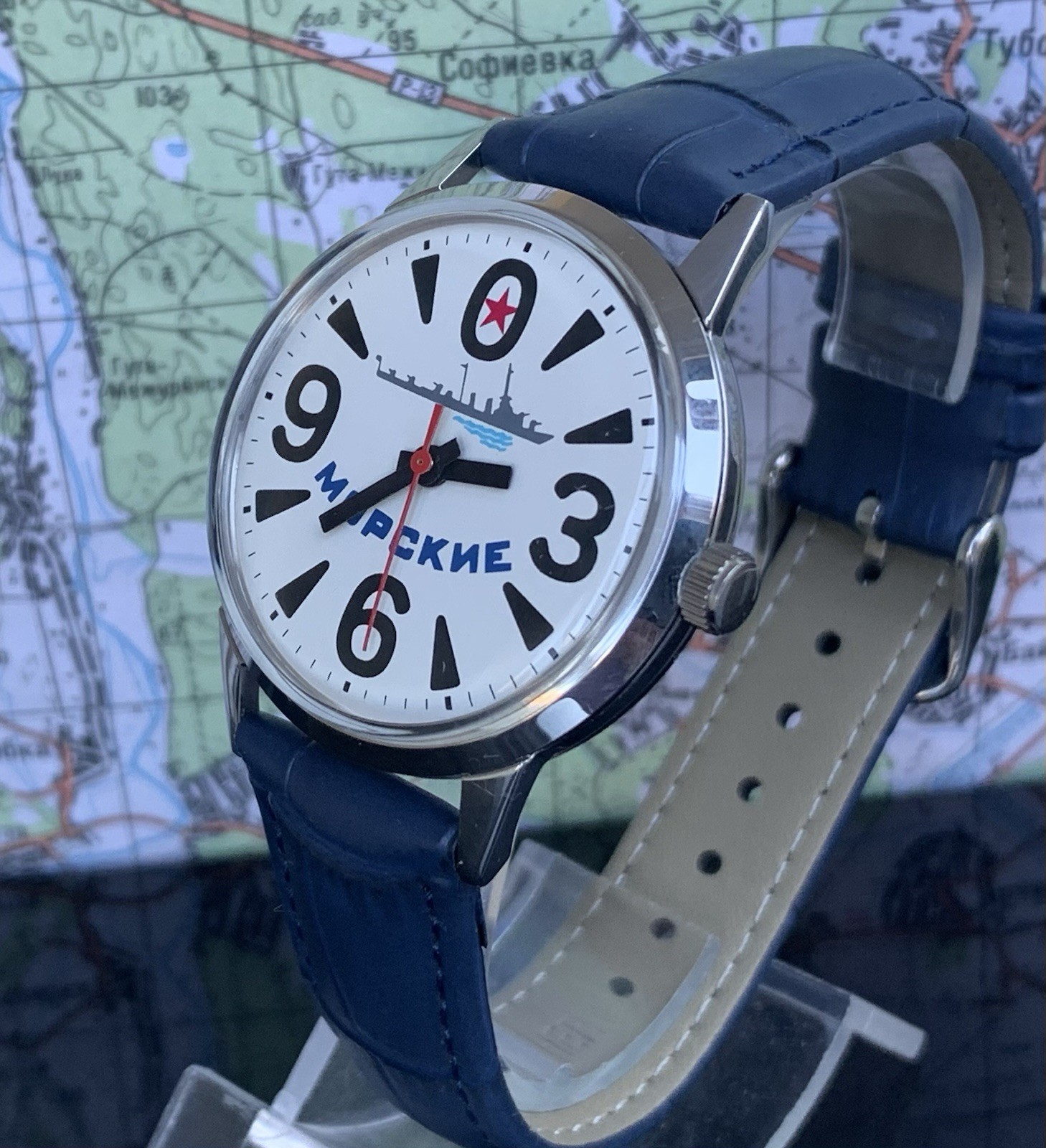 Raketa Big Zero Morskie Custom Watch Serviced USSR Raketa 2609HA Steel 36mm