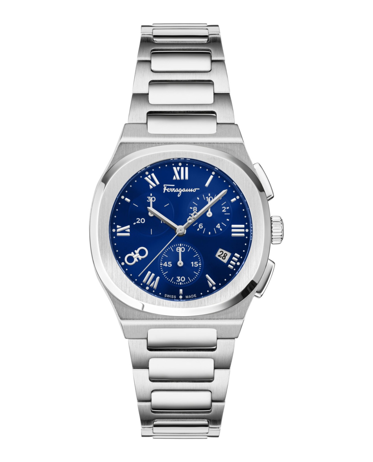 Ferragamo Mens Stainless Steel 38mm Bracelet Fashion Watch