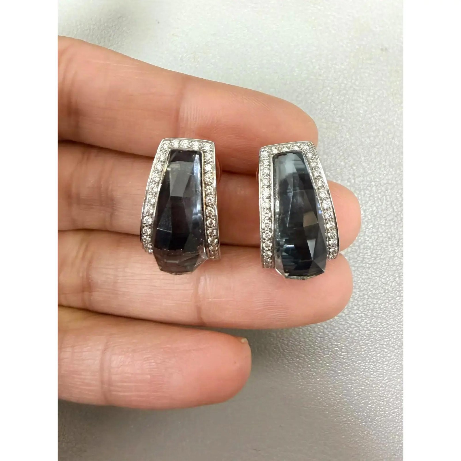 Stephen Webster Crystal Haze Diamond Earrings 18K White Gold 1.00Ctw