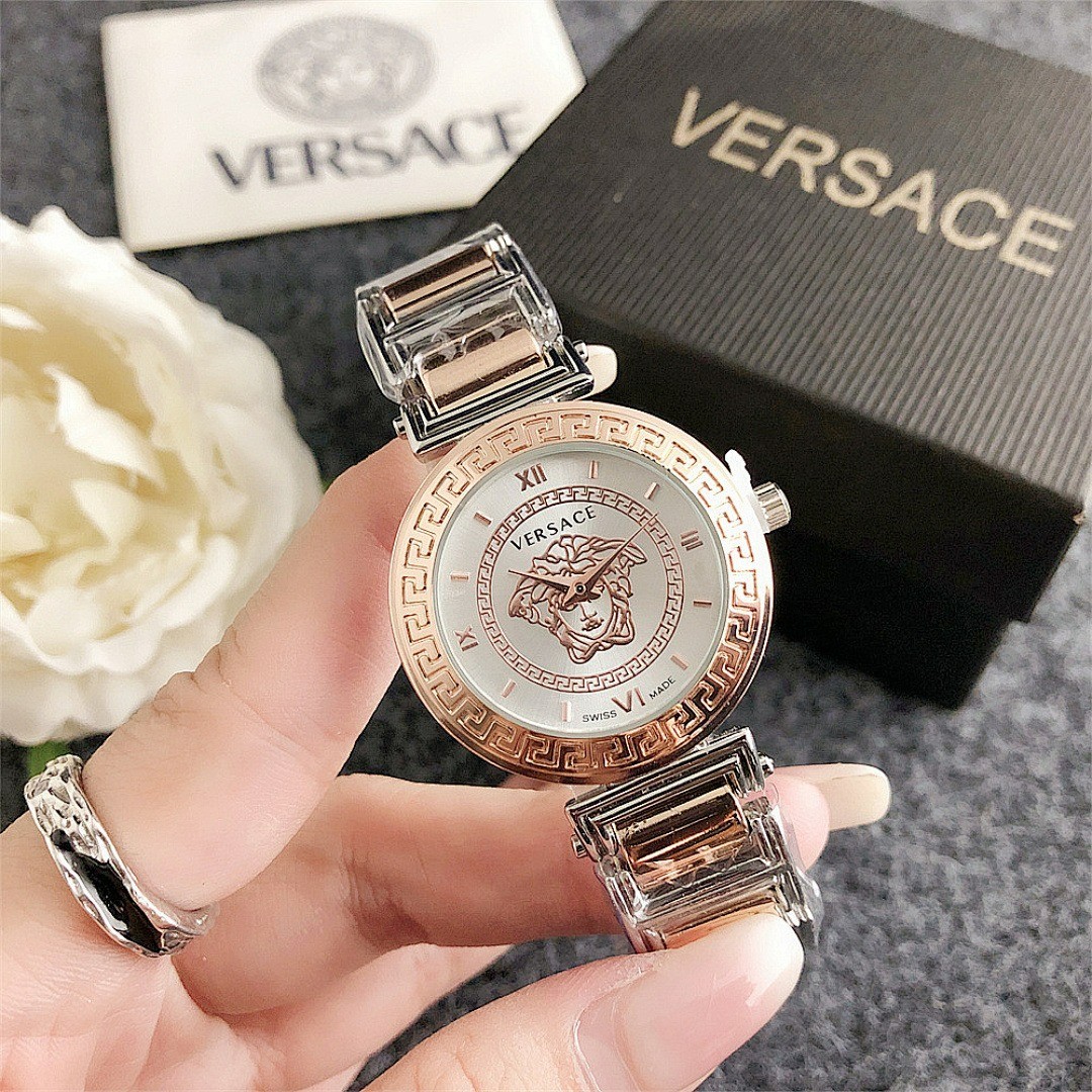 Versace Women’s Elegant Quartz Watch – 32mm Dial, Alloy Band with Box