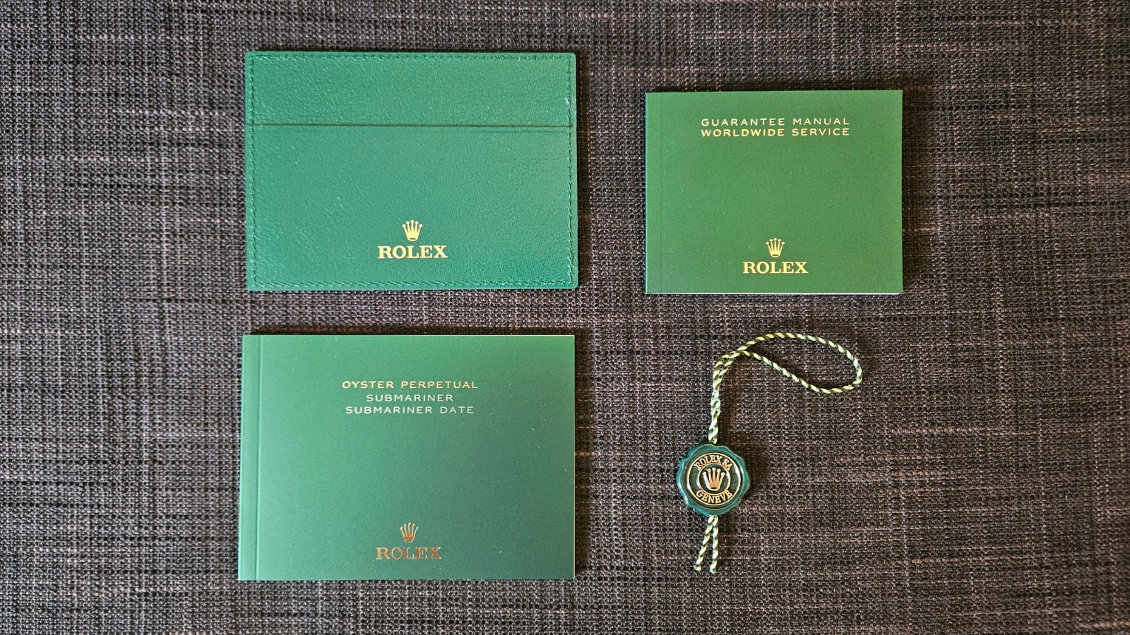 Authentic Rolex Submariner Booklet Tag Card Holder 2020-NOW