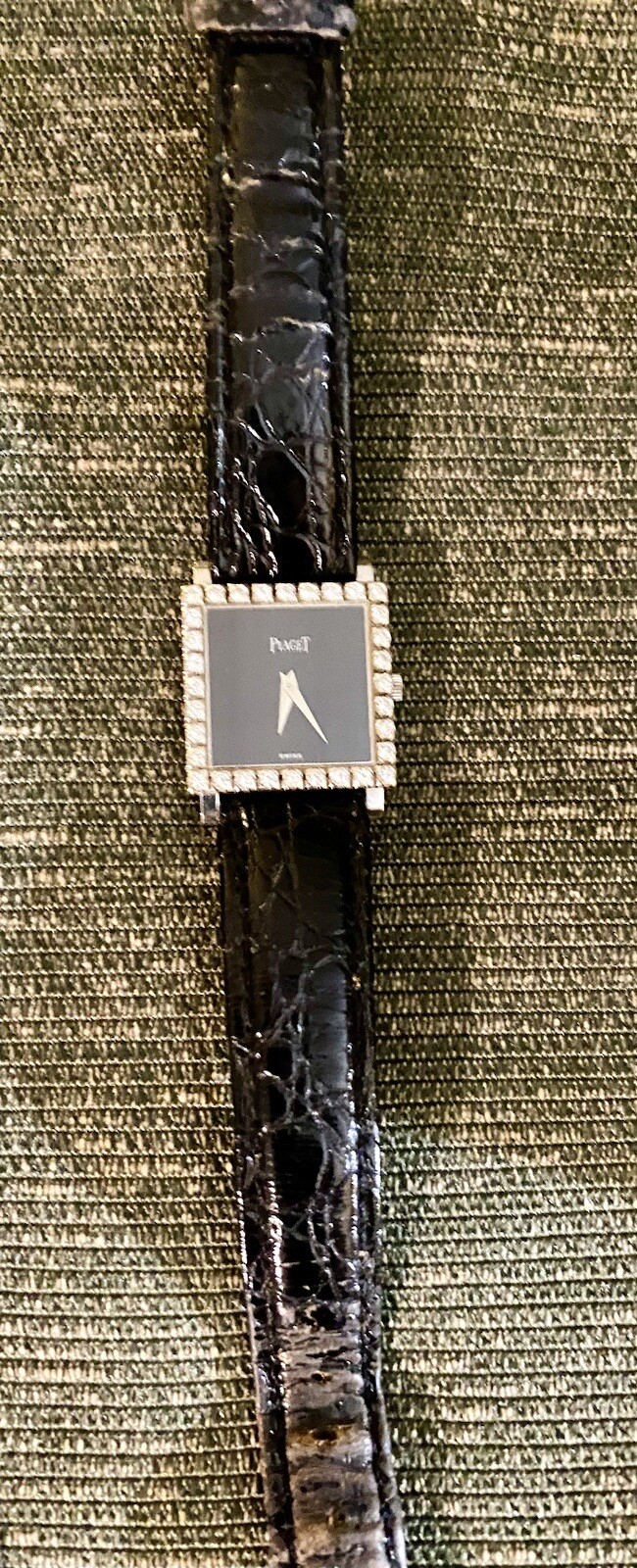 Rare PIAGET Square Watch Big 32 Diamonds! Rare Antique! 20k With Certificate