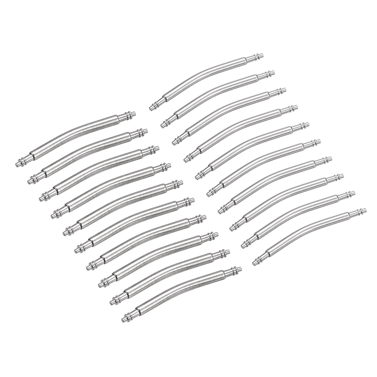 20mm Curved Spring Bar Pins 1.5mm 1.8mm Dia Metal Watch Band Link Pin 20pcs