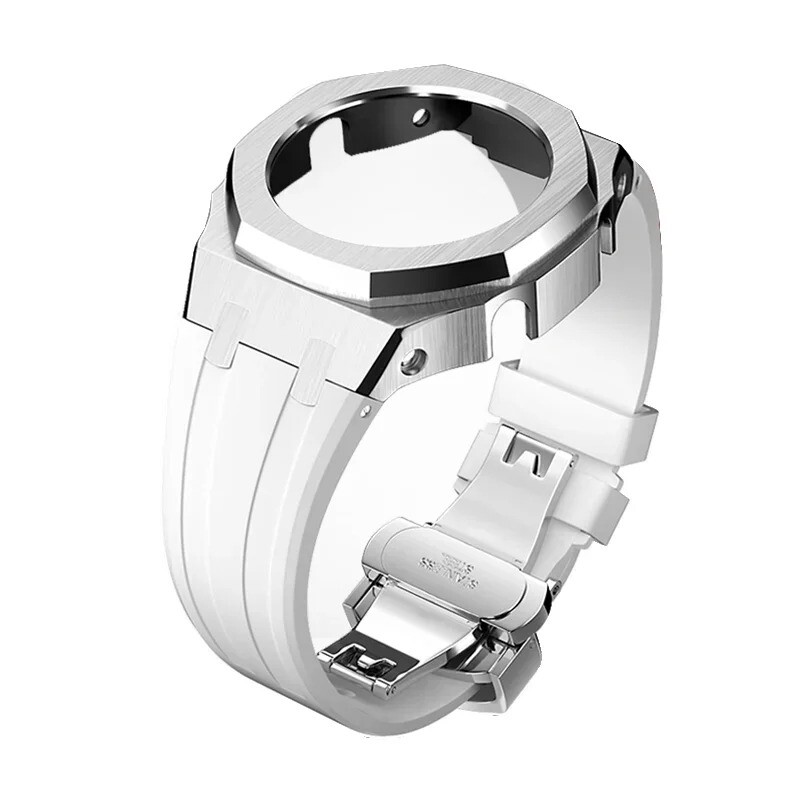 Stainless Steel Metal Watch Bezel Strap No Screw Mod Kit For Casioak GA2100/2110