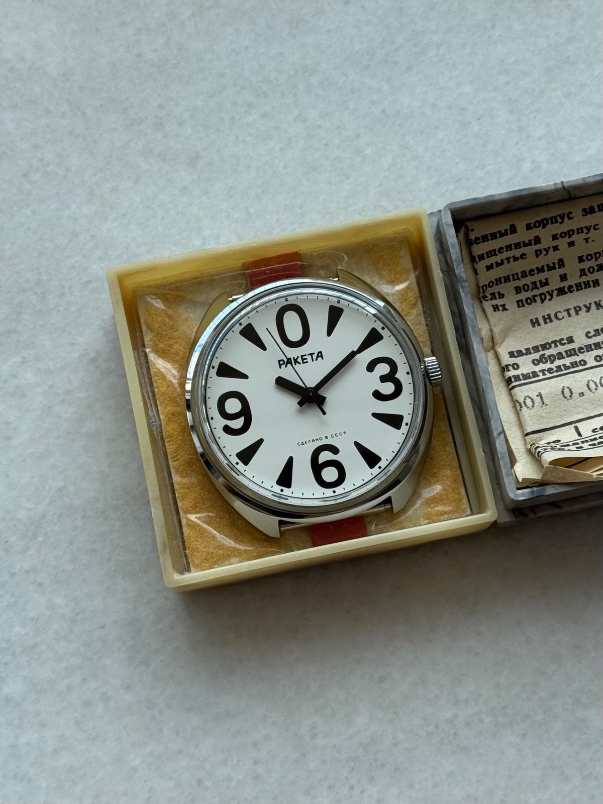 NOS NEW USSR Soviet Russian RAKETA Big Zero Watch Nil Vintage 2609.HA Original