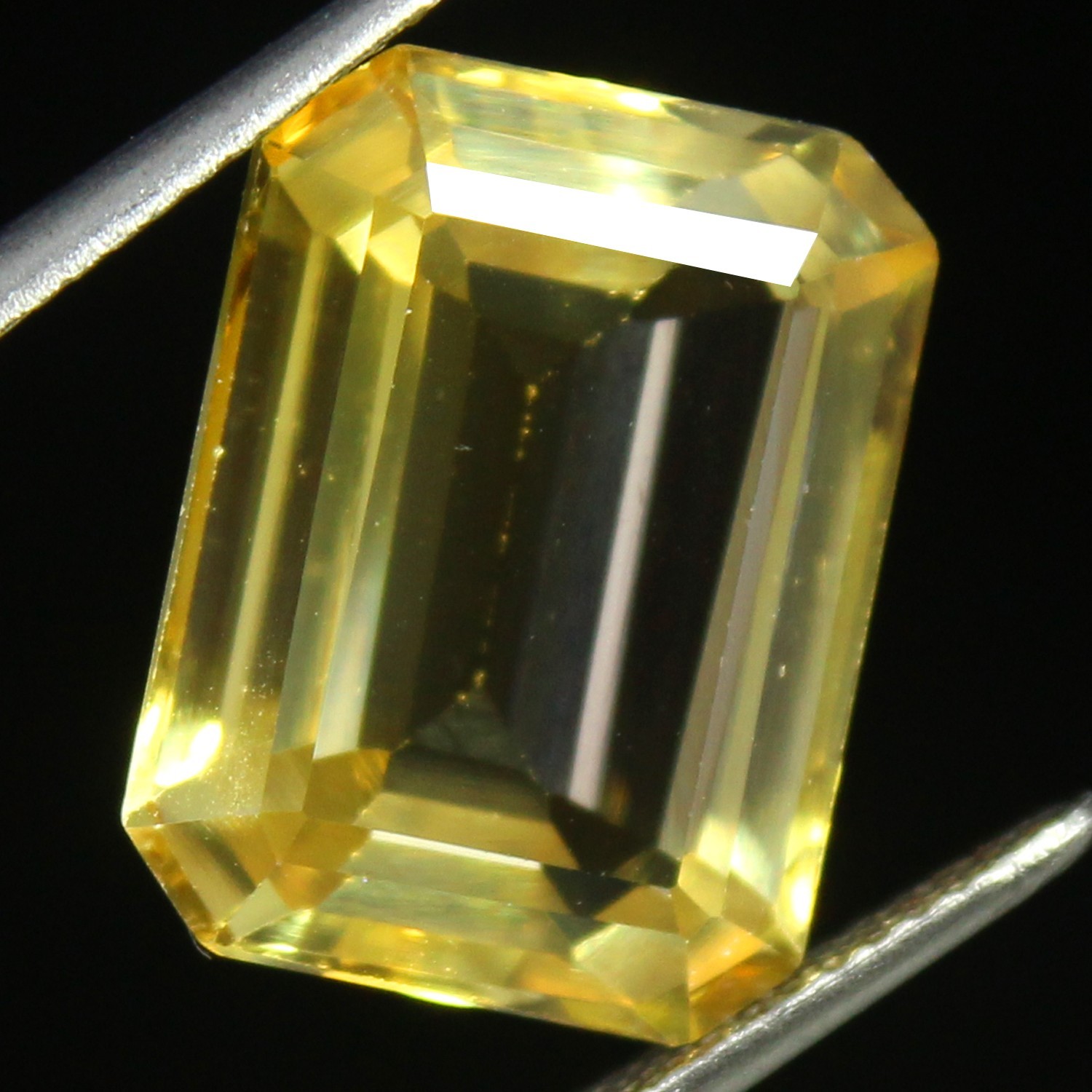 Natural 12.60 Ct Certified Ceylon Yellow Sapphire 15×12 MM Emerald AAA+ Gemstone