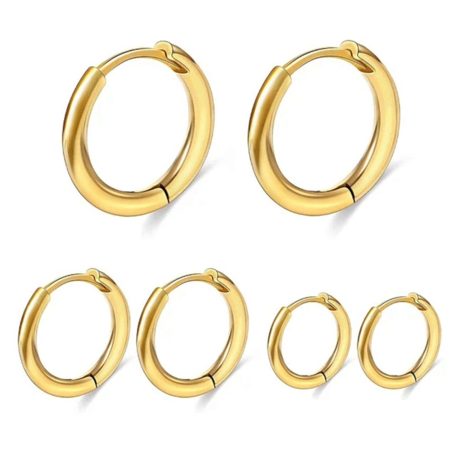 Stainless Steel Huggie Hoop Earrings Unisex Fashion Jewelry For Women, Men