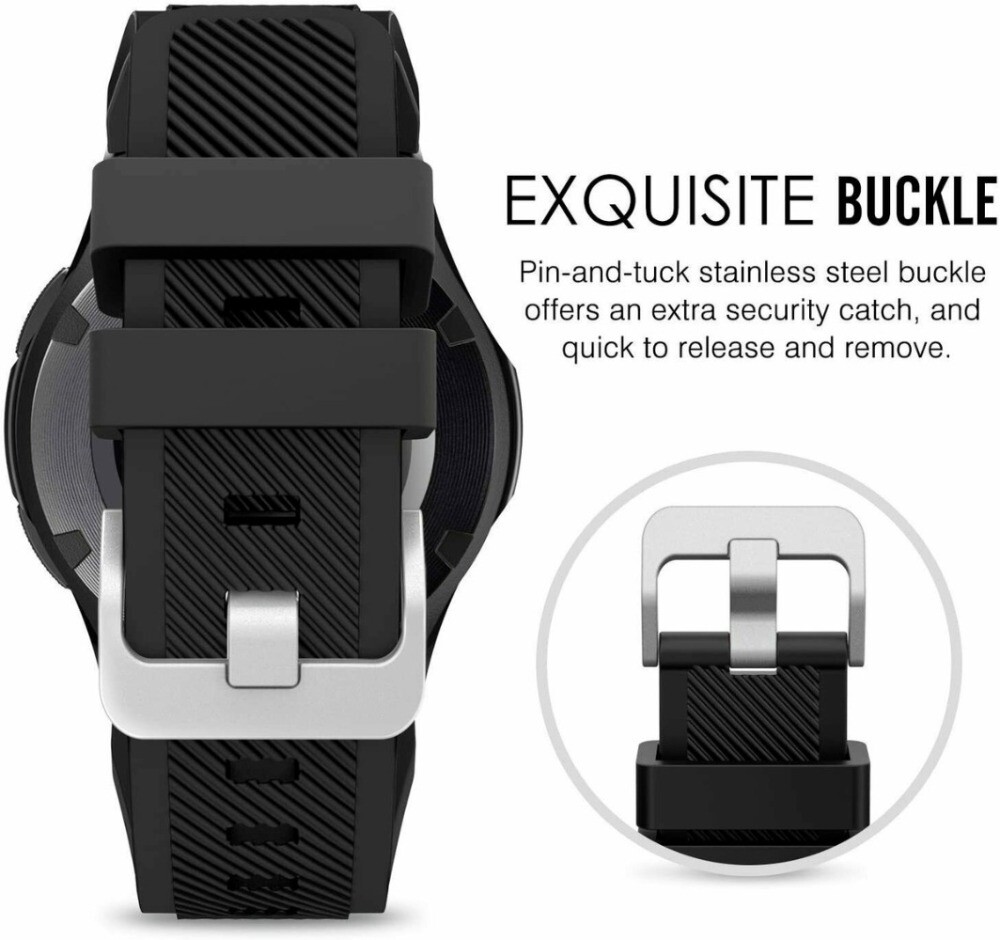 22mm Silicone Sport Strap For Samsung Galaxy Watch 3 45mm/46mm Watch Band