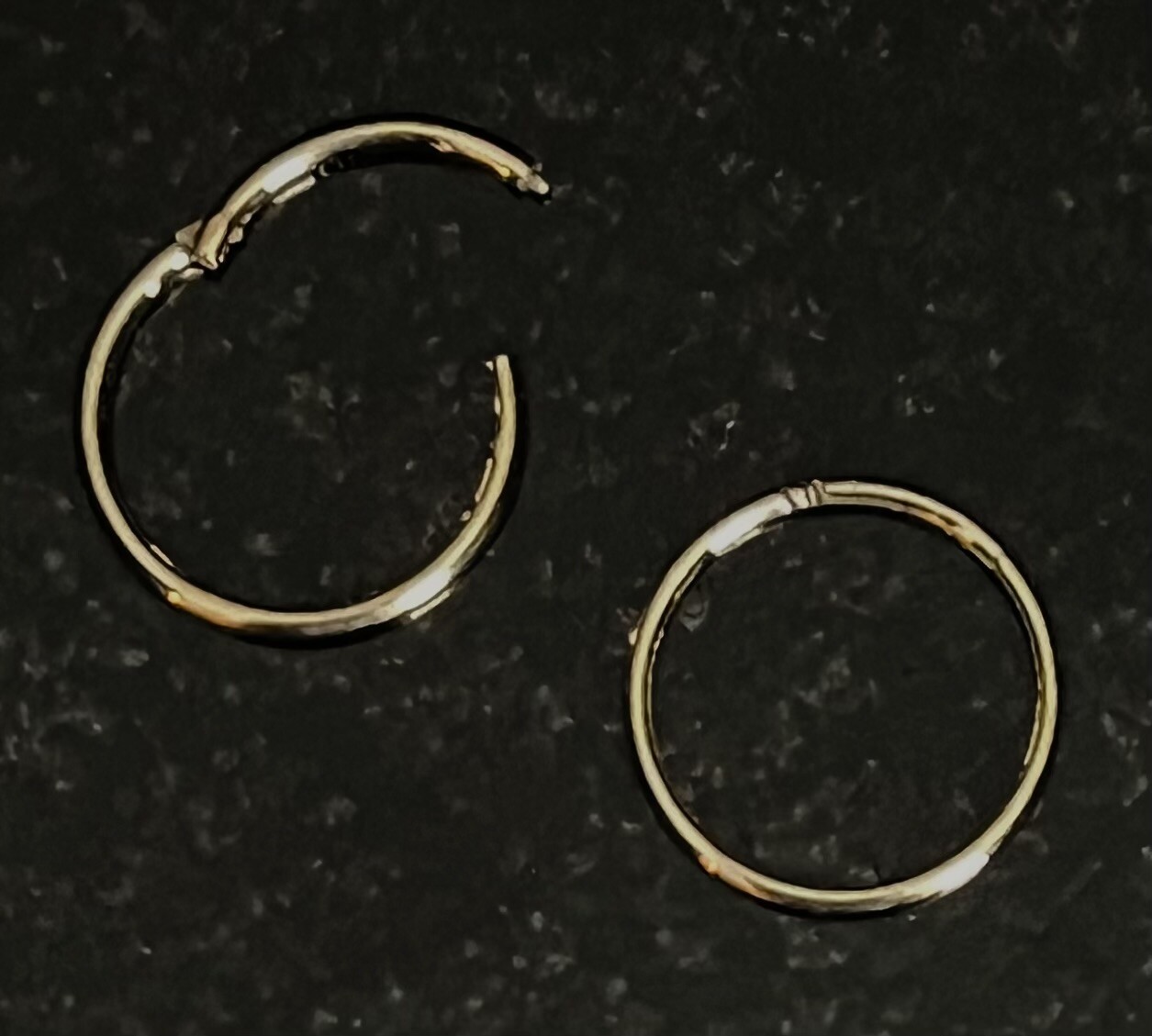 1pc Solid 14kt Gold Hinged Segment Ring Septum Nose Ring Helix Cartilage Clicker