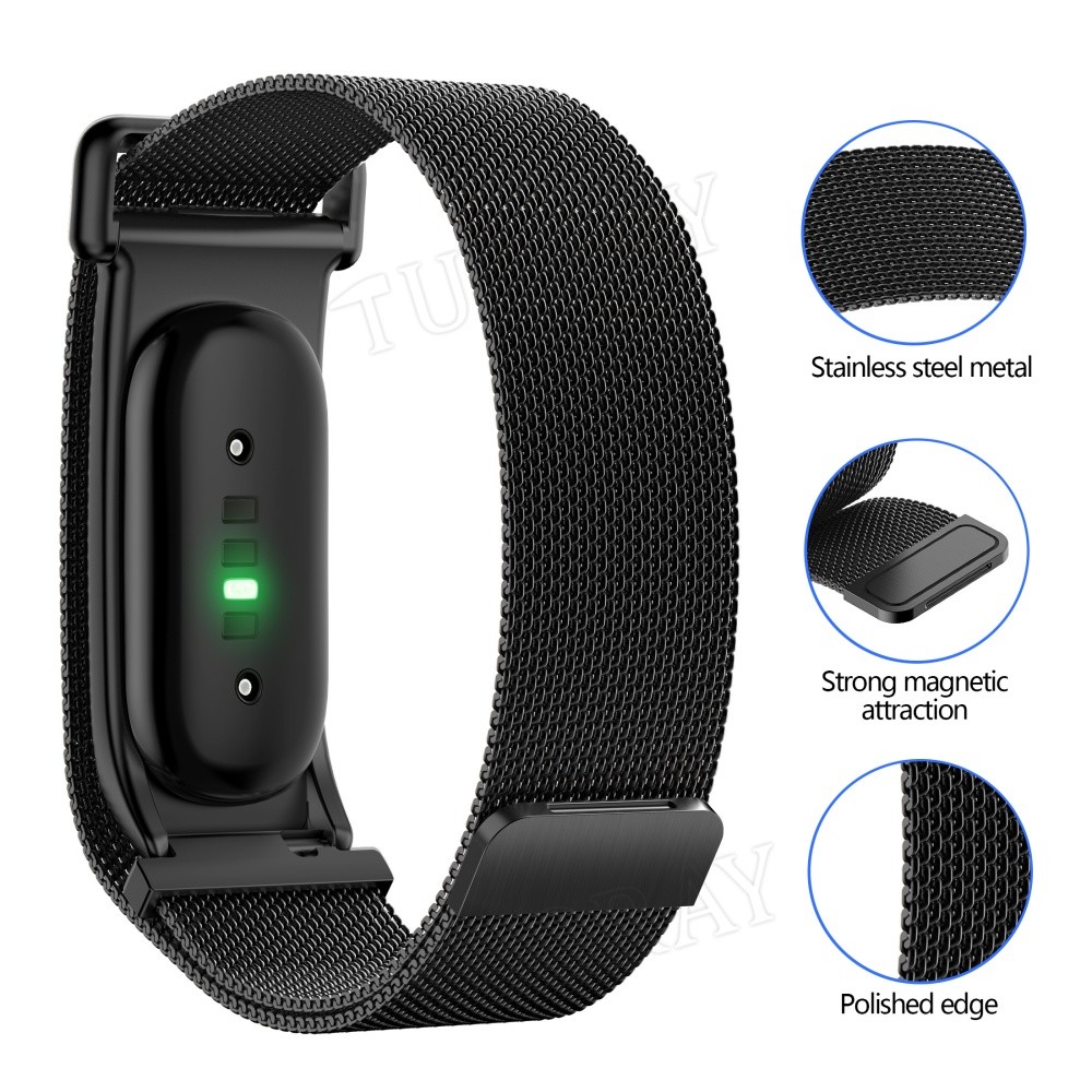 For Google Fitbit Air 2026 Stainless Steel Metal Band Adjustable Wristband Strap