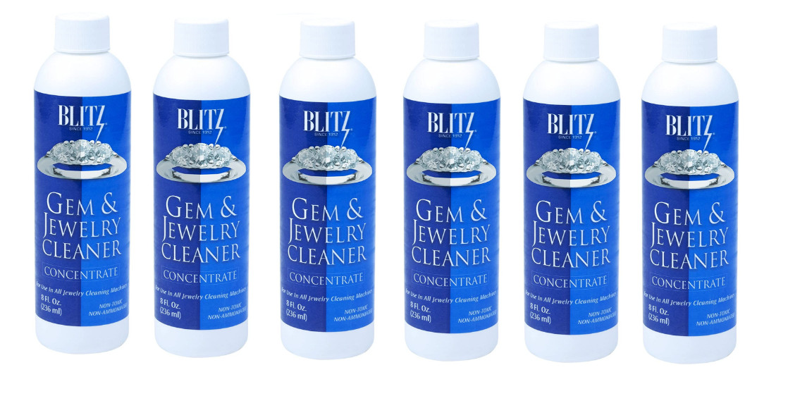 Jewelry Cleaner Gem Solution Non Toxic Liquid Concentrate No Scent Sonic 6 Pack