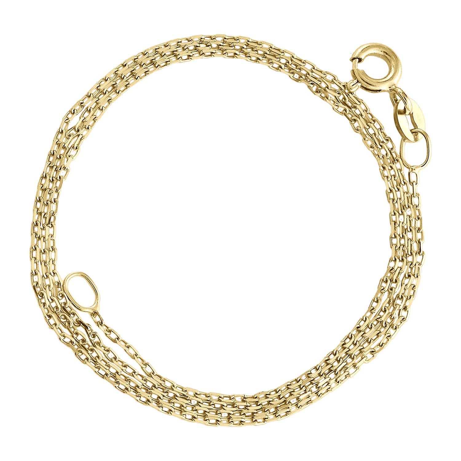 10K Yellow Gold 1mm Oval Link Cable Chain Fancy Italian Necklace 16 – 24 Inches