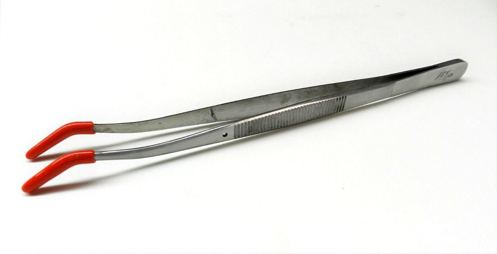 Tweezers Bent Tip 8″ PVC Coated Rubber Tips Jewelry Non Marring Tweezer