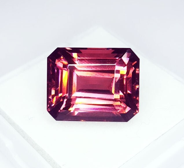 18 Ct Natural Padparadscha Sapphire Loose Gems Certified Emerald cut A33