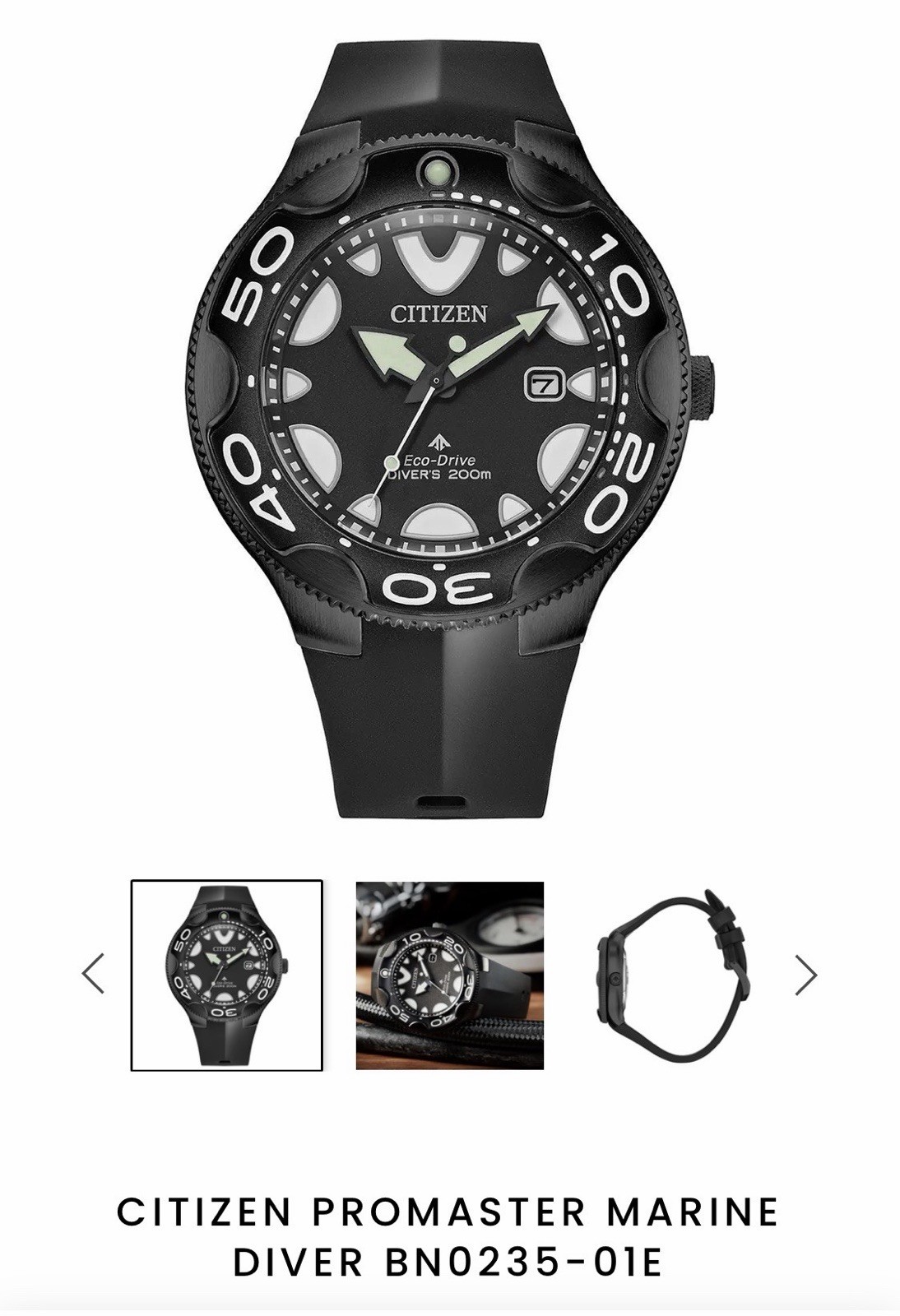 Citizen Promaster Marine Eco-Drive Diver 200m 46mm Black BN0235-01E