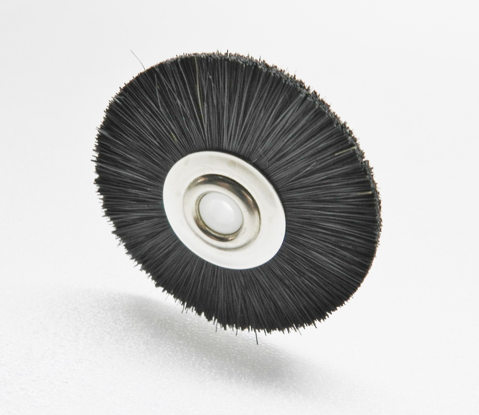 2″ Stiff Bristle Wheel Brush Metal Hub w/ Nylon Center Jewelry Clean and Polish