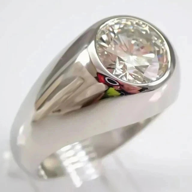 2.00ct Round Cut Lab Created Diamond Men’s Pinky Ring 14K White Gold Plated