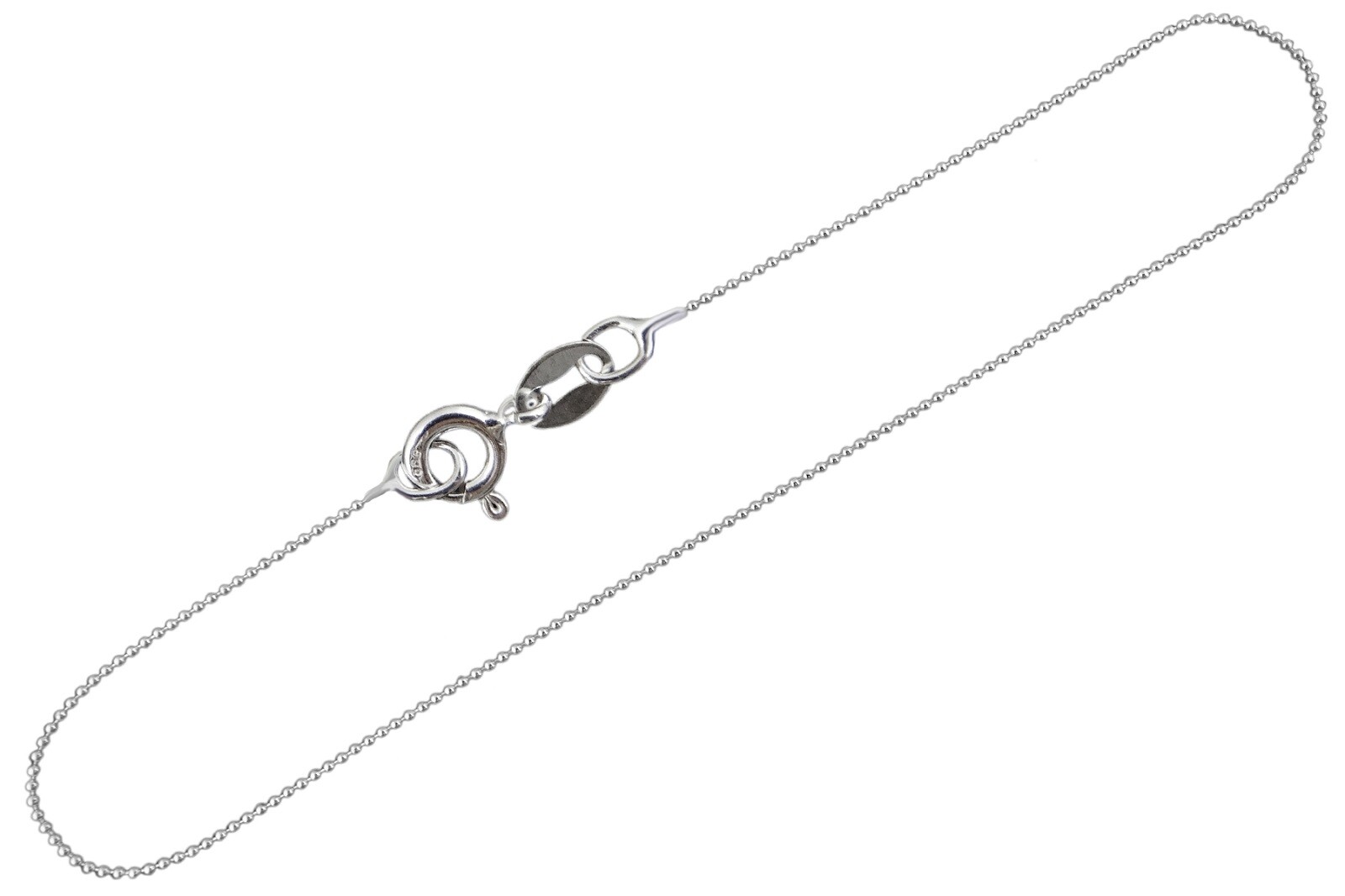 1mm Ball Bead Chain Necklace – 925 Sterling Silver -16″, 18″, 20″, 22″, 24″, 30″