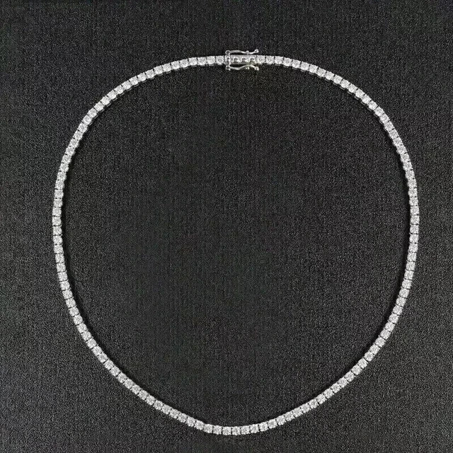 12Ct Round Cut Lab Created Diamond Women’s Tennis Necklace 14K White Gold Plated