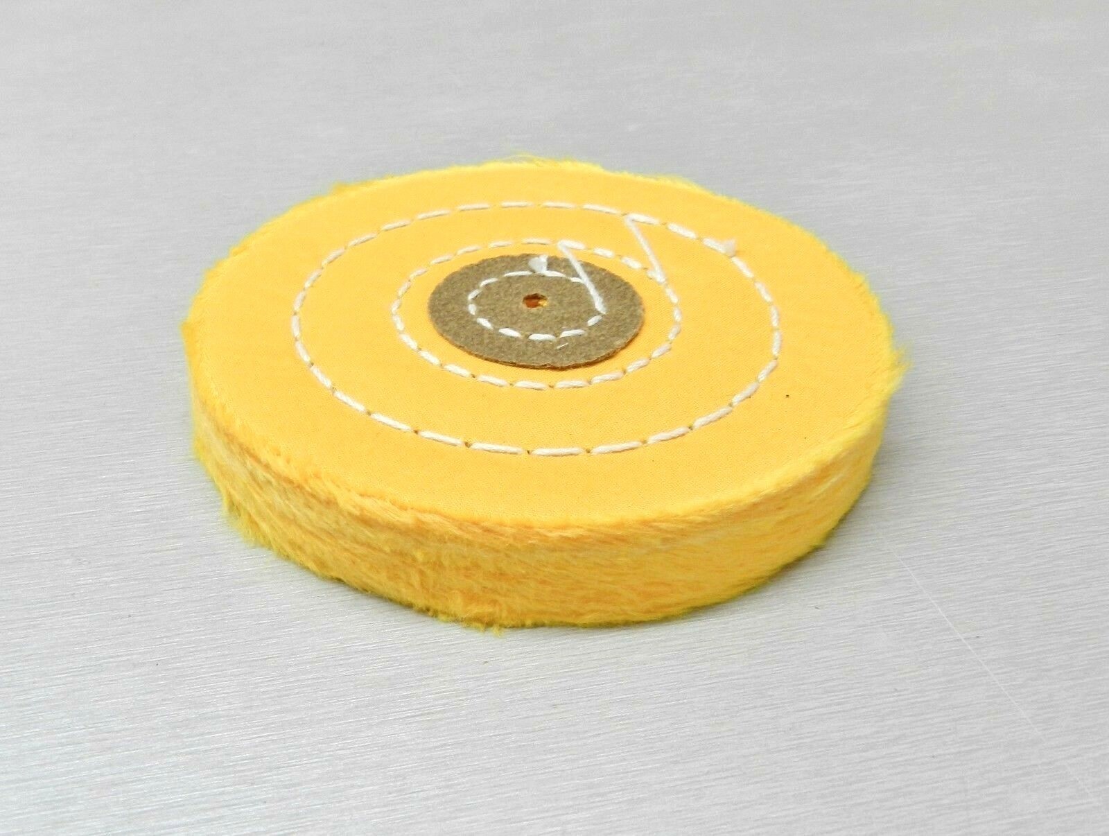 Buff Wheel Yellow Treated Buff 4″ 40ply Leather Center Buffing Polishing Jewelry