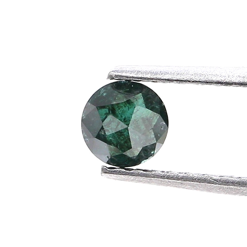 0.25carat Greenish Black Color Round Shape Natural Diamond