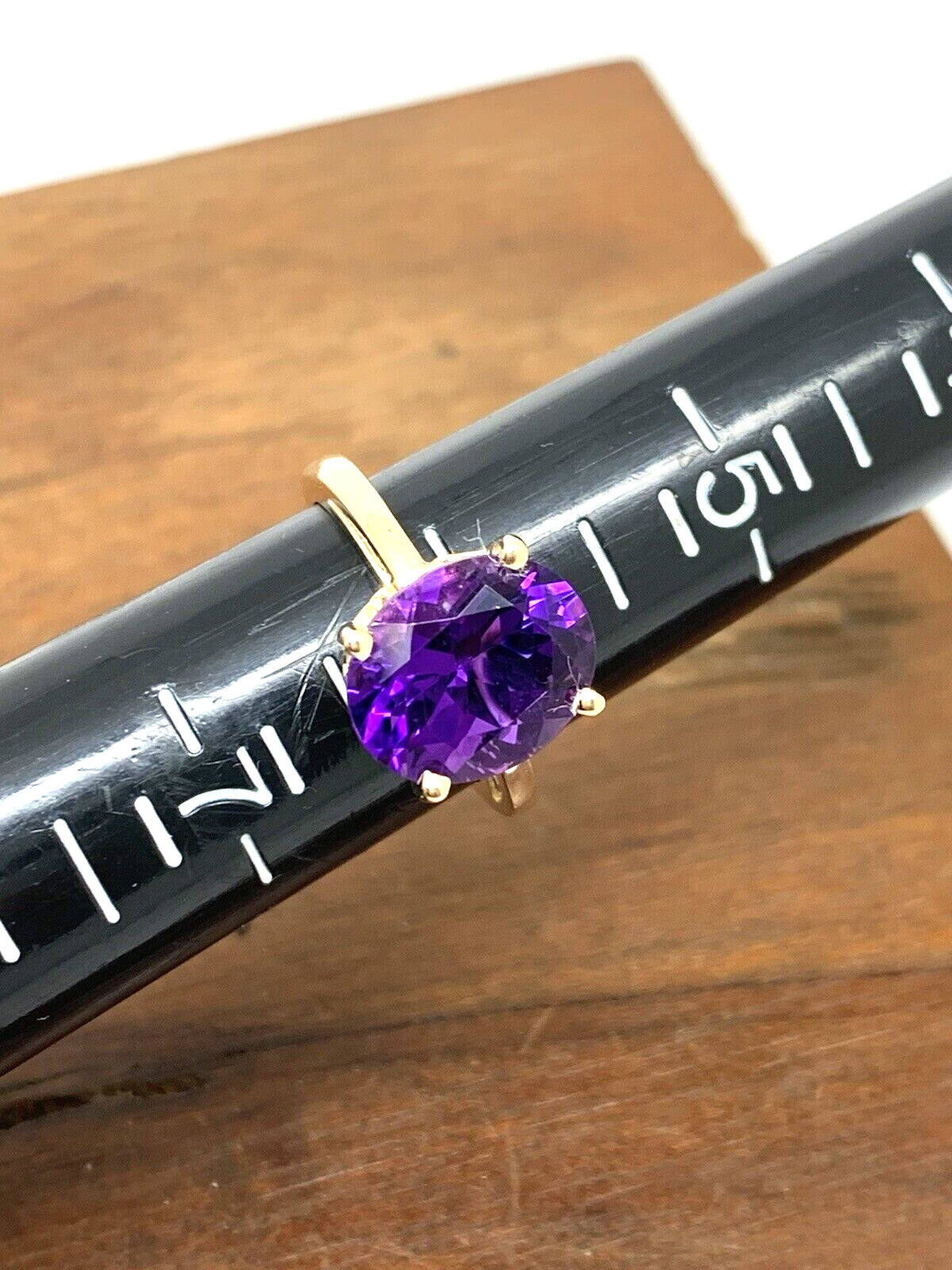 Purple Gemstone Cocktail Ring 14k Yellow Gold Women’s Estate Jewelry Size 6.25