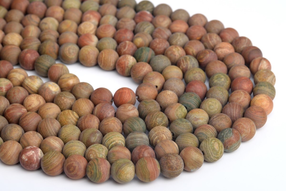 Natural Matte Rainbow Jasper Beads Grade AAA Round Loose Beads 6/8/10/12MM