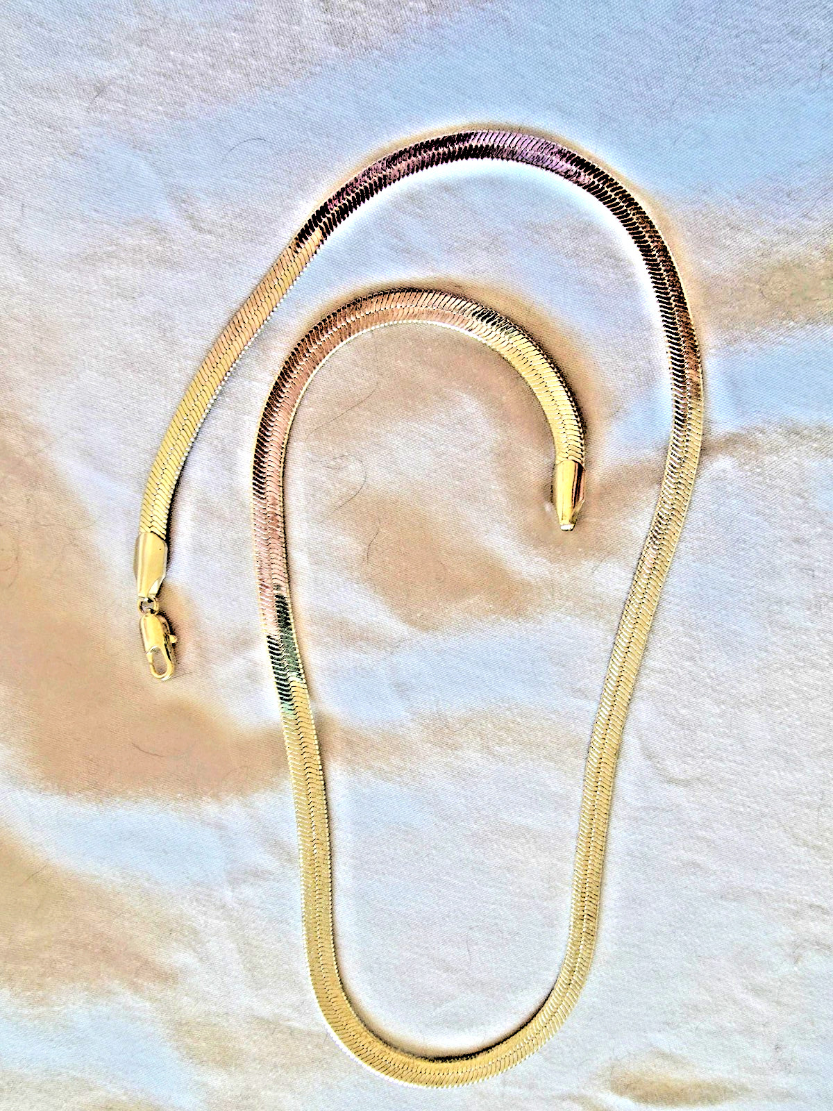 Gold Herringbone Necklace
