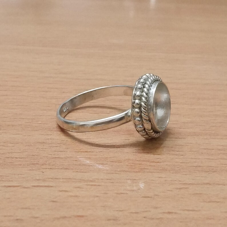 925 Sterling Silver 8mm Round Bezel Cup Setting Blank for DIY Jewelry Making