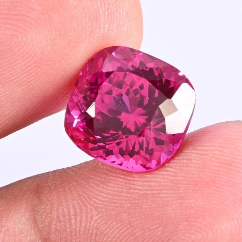 15 Ct Natural Sri Lanka Pink Cushion Sapphire Flawless Certified Loose Gemstone