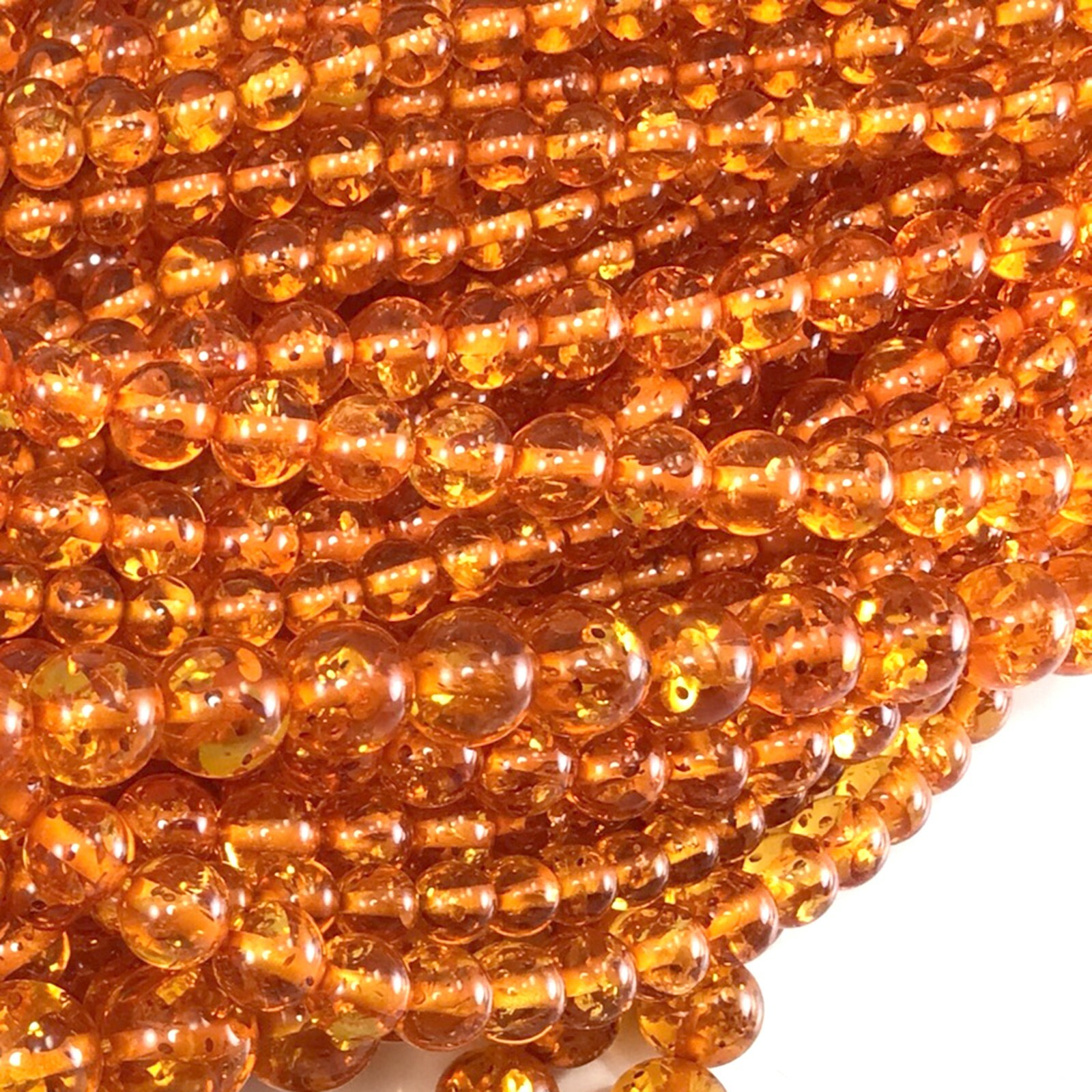 Man made Amber Round Beads 15″ strand 4mm 6mm 8mm 10mm 12mm Yellow Gold Bead
