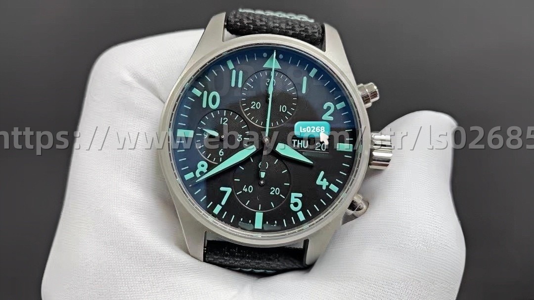 DIY SET for 7750 watch case + dial + hands + Strap sapphire 43mm