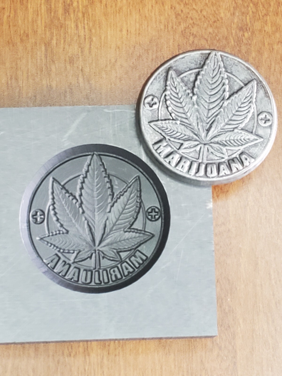 Marijuana leaf 3D Graphite Ingot Mold Gold Silver Copper Tin Melting Casting