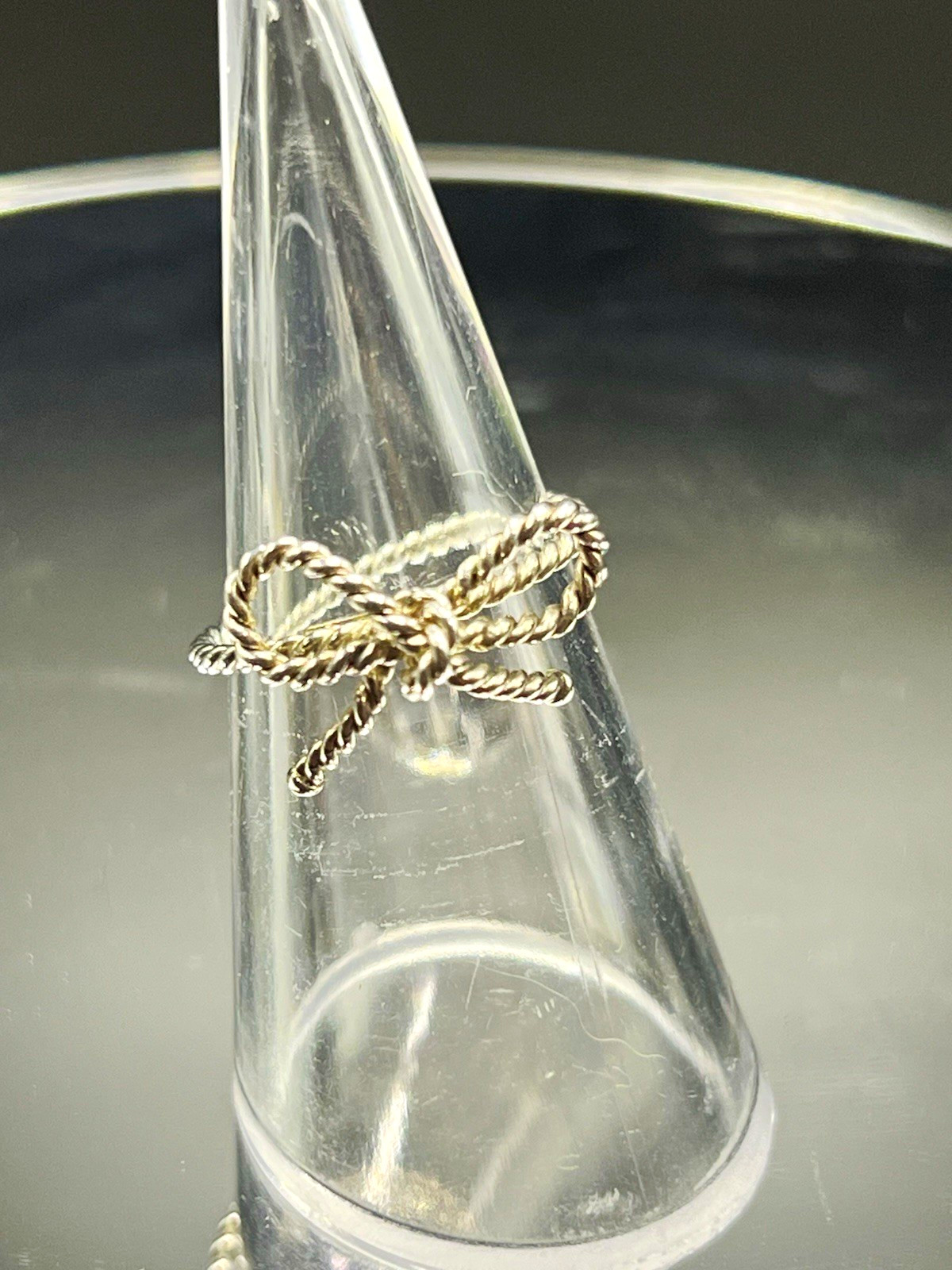 Tiffany & Co. 925 Sterling Silver Rope Bow Band Ring Size 6.5 Signed