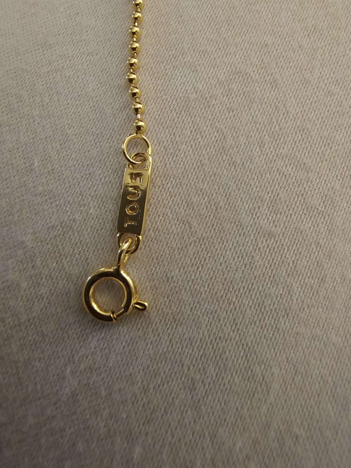🧡💛TOUS NECKLACE CHARM GOLD PLATED PEARL, RINESTONE AND BEAR NECKLACE