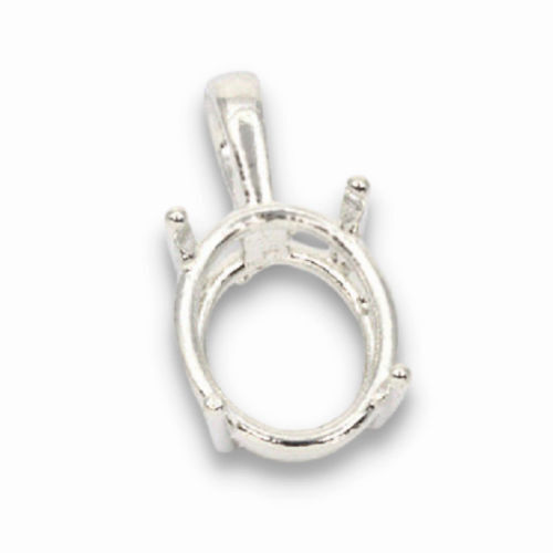 Oval Single Bail Pre-notched Pendant Mounting