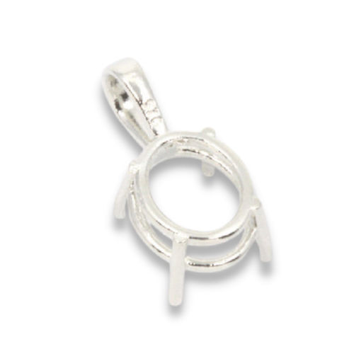 Oval Single Bail Pre-notched Pendant Mounting