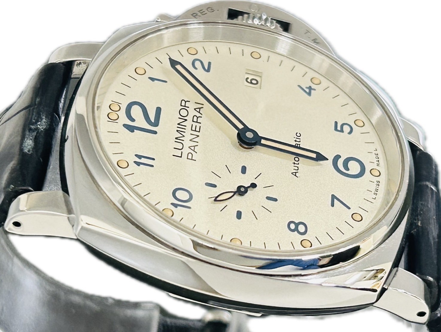 PANERAI Luminor Due 3Days Acciaio OP7169 PAM00906 Mens Watch Excellent A7098
