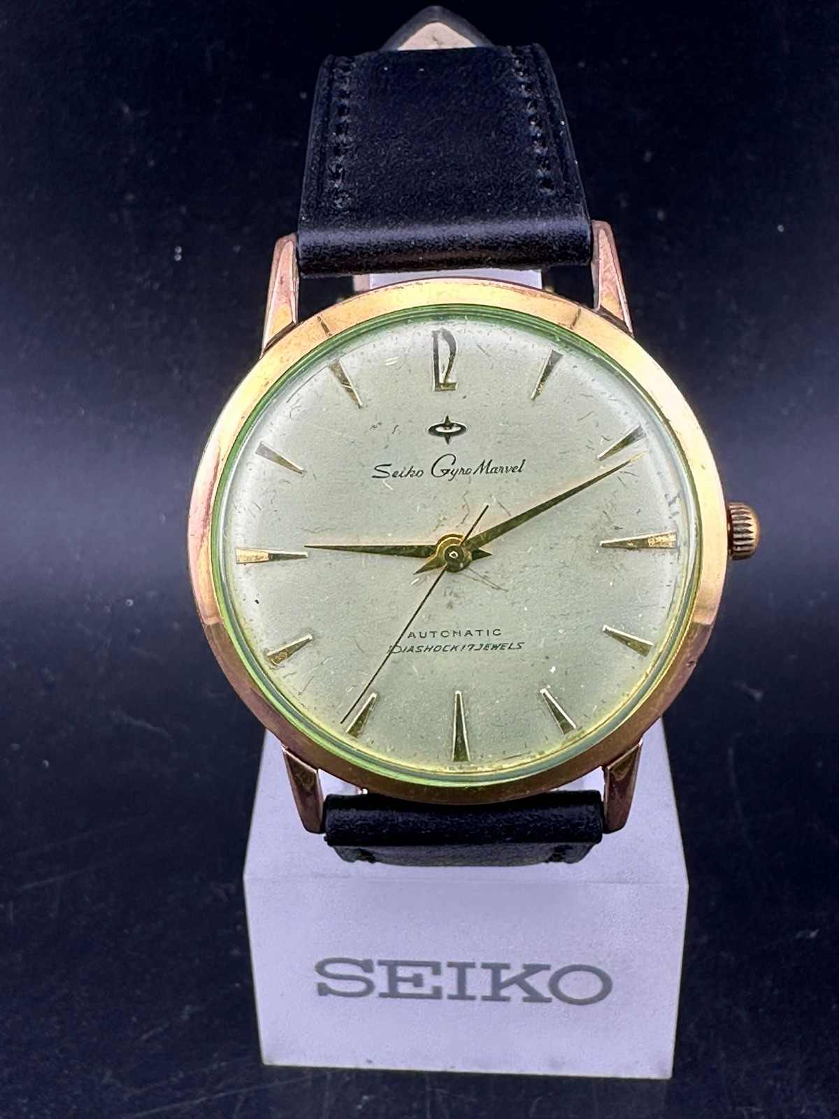 1960 Seiko Gyro Marvel Men’s Automatic Gold Plated Silver Dial 35mm Watch J14051