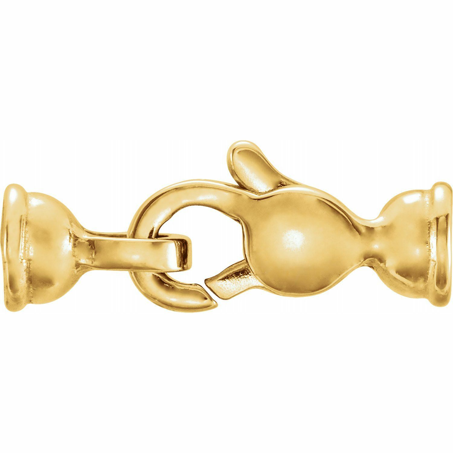 14kt White or Yellow Gold Lobster Pearl Bead Clasp w/Tie Bar End Caps Stringing