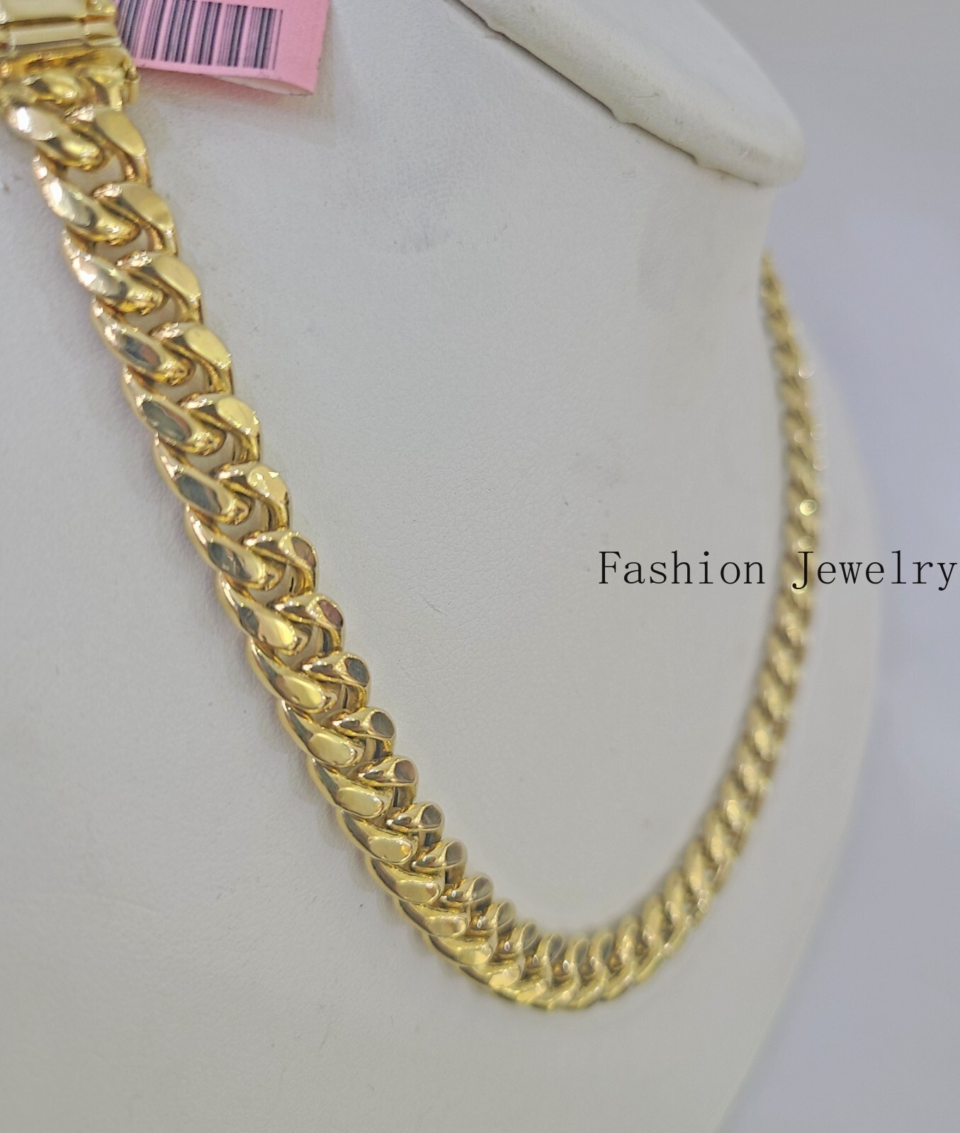 14K 8mm Miami Cuban Link Chain Yellow Gold Necklace 20″-30″ Inches Real Gold