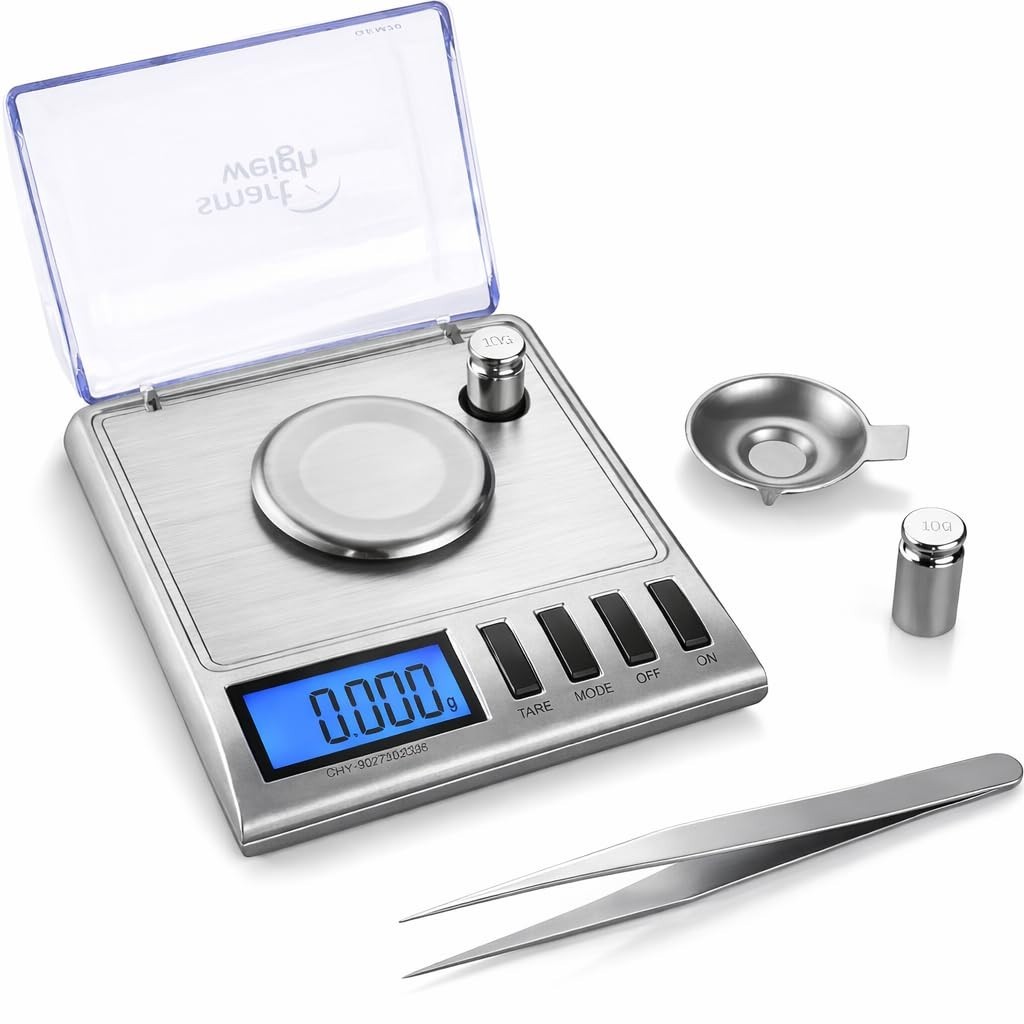 High Precision Digital Milligram Scale 20g x 0.001g for Jewelry, Reloading & Gem