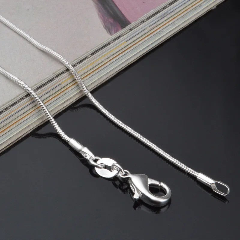 925 Sterling Silver Snake Chain Necklace High Quality For Men Women Jewelry