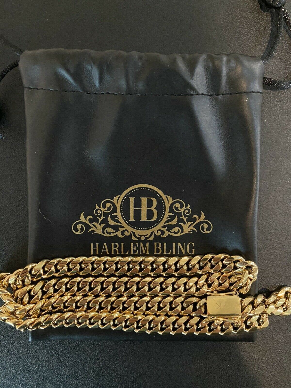 Real Miami Cuban Link Chain 14k Gold Plated Stainless Mens Necklace Choker 8mm