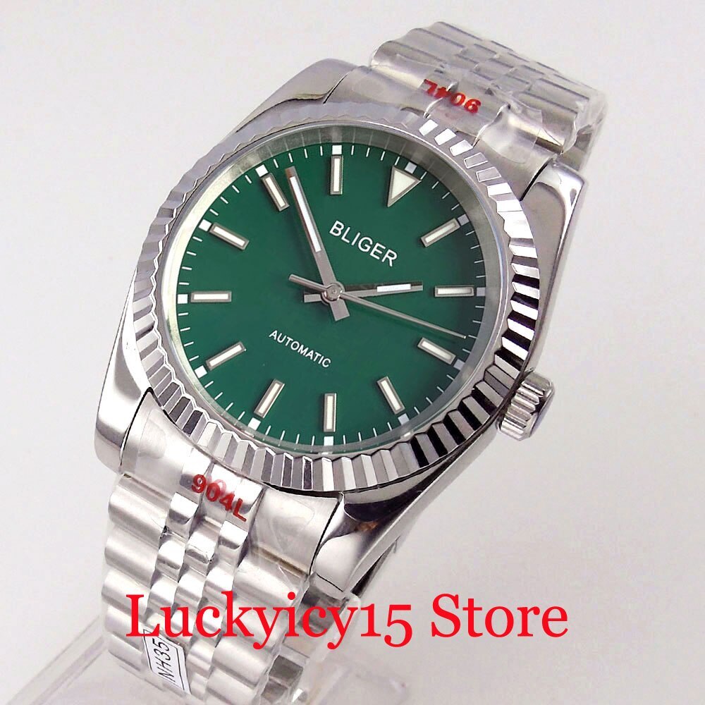 BLIGER Fit 36MM/39MM NH35 PT5000 Automatic Movement Mens Watch Sapphire Glass