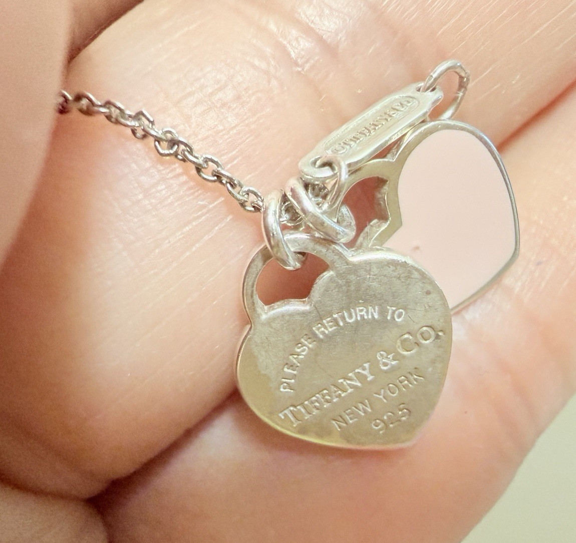 Tiffany & Co. Return to Tiffany 40cm Sterling Silver Heart Tag Pendant Necklace