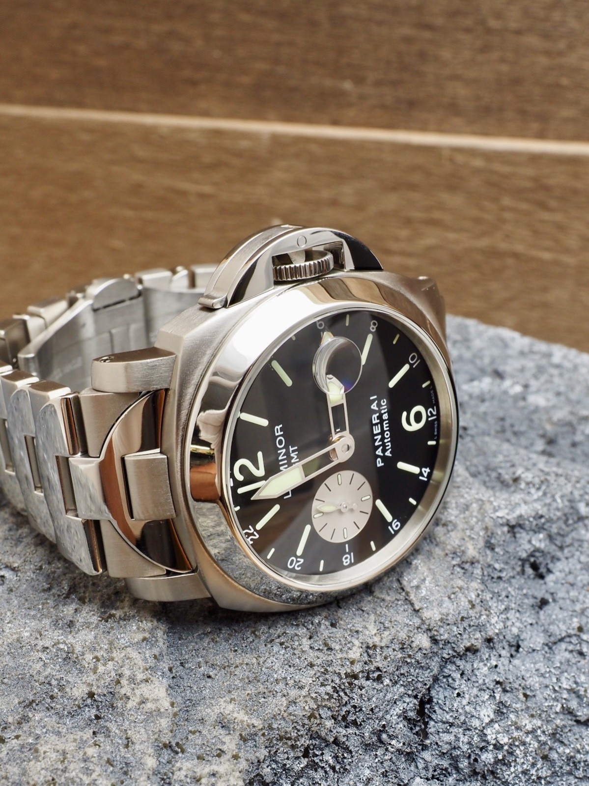 Panerai Luminor GMT Titanium/ Steel Bracelet PAM00161 With Box & Papers! RARE