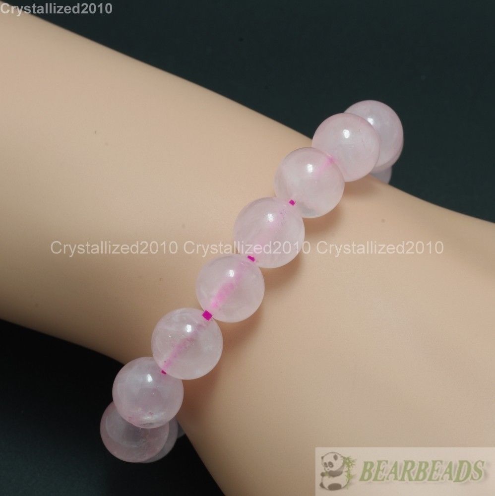 2Pcs Handmade 8mm Natural Gemstone Round Beads Stretchy Bracelet Healing Reiki